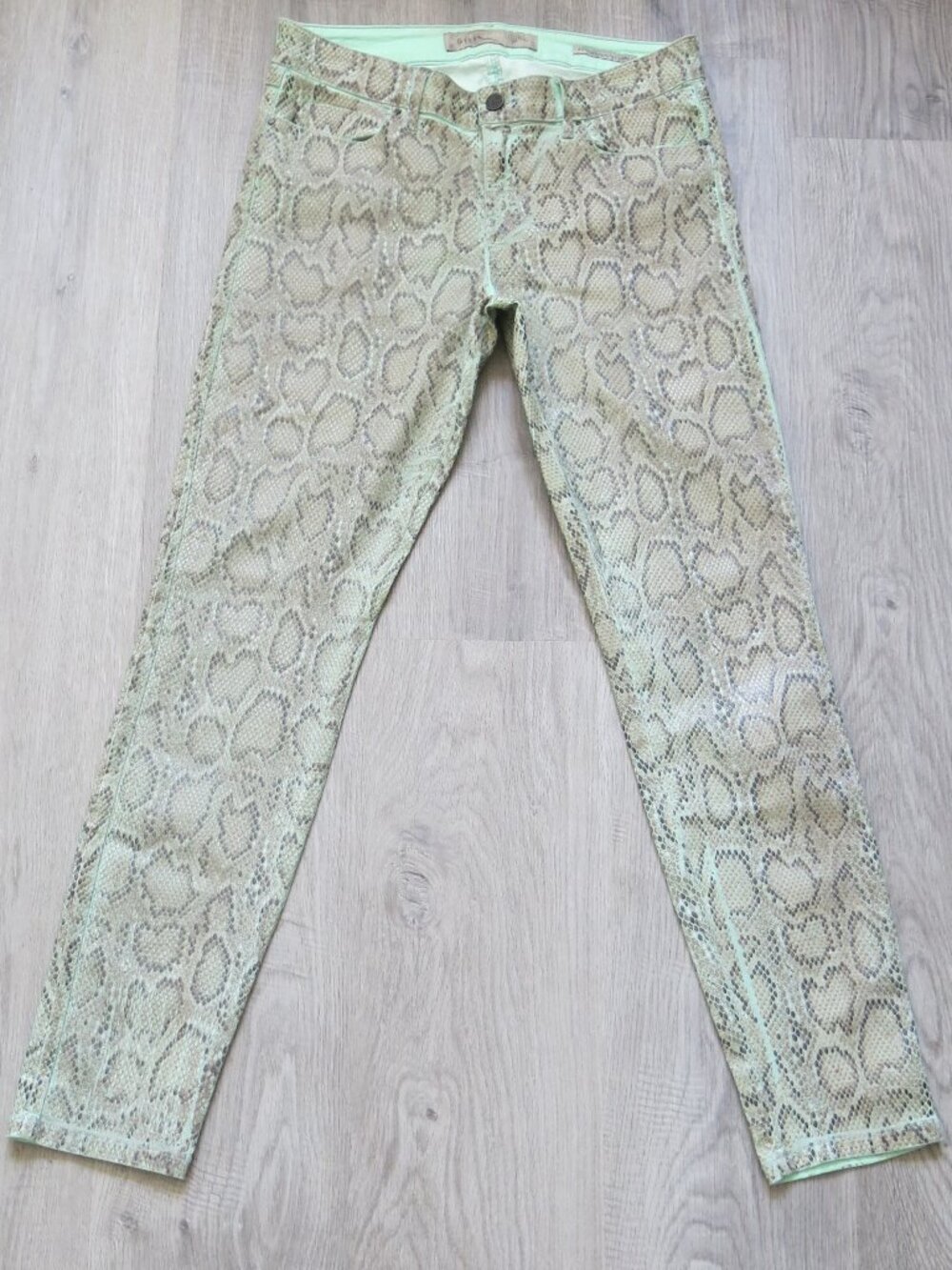 Guess Brittney Skinny Ankle Cotton Blend Snakeskin Jeans Pants - Size 31